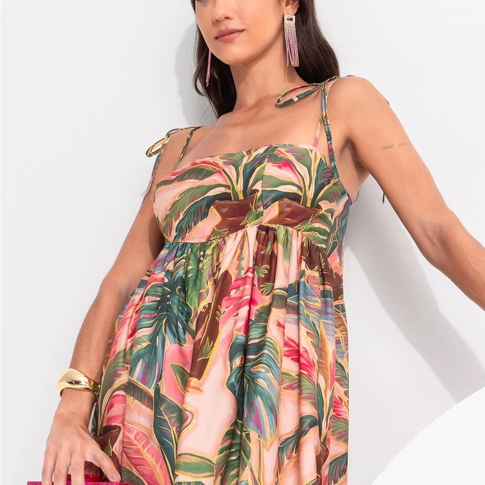 FARM Rio Colorful Leaf Maxi Dress - Picture 4 of 10